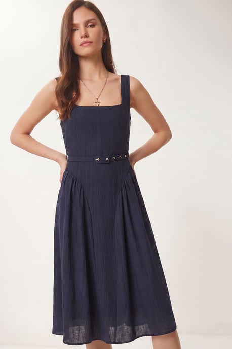 Geknoopte Mouwloze Midi-Jurk - Image 4