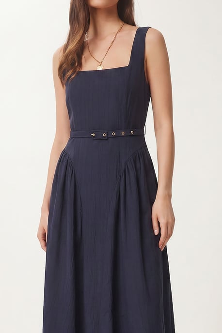 Geknoopte Mouwloze Midi-Jurk - Image 5