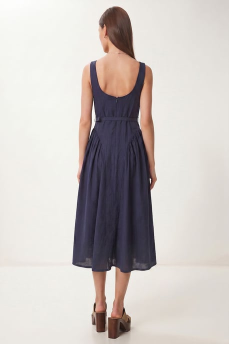 Geknoopte Mouwloze Midi-Jurk - Image 6