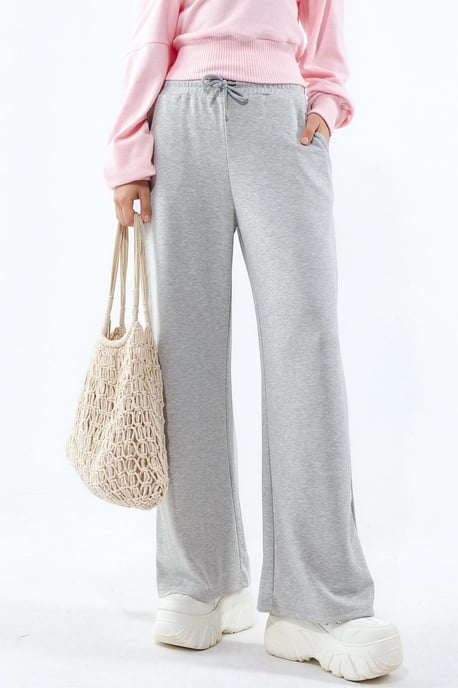 Midi taille wijde pijpen modal broek - Image 1