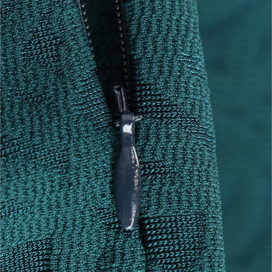 Alaïa Jacquard mini-jurk met col in turquoise viscose - Image 6