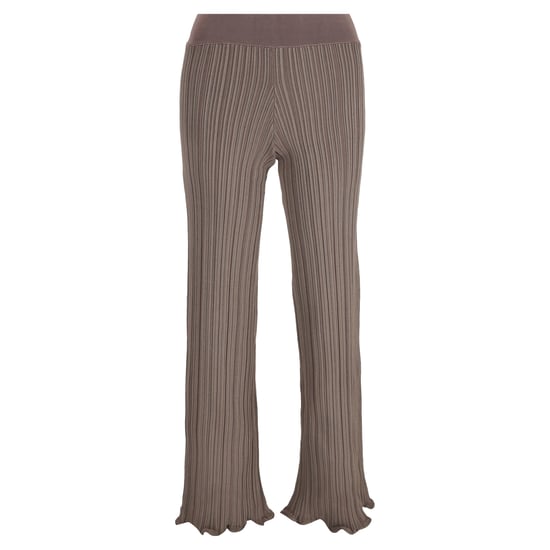 Acne Studios geribbelde gebreide broek met rechte pijpen in bruine viscose - Image 1