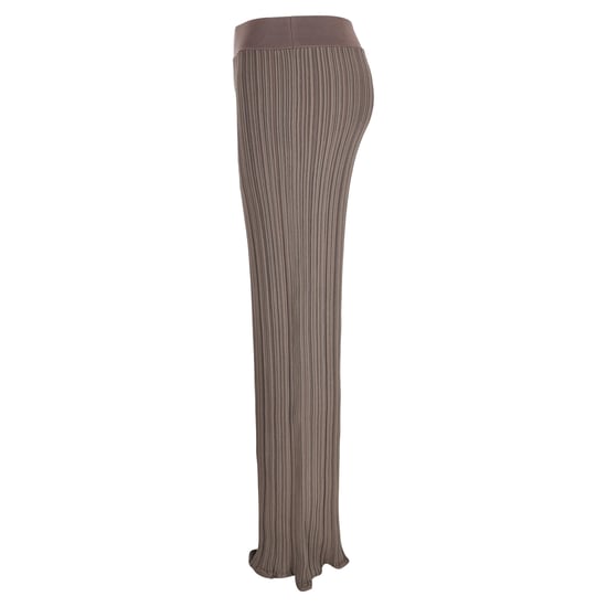 Acne Studios geribbelde gebreide broek met rechte pijpen in bruine viscose - Image 2