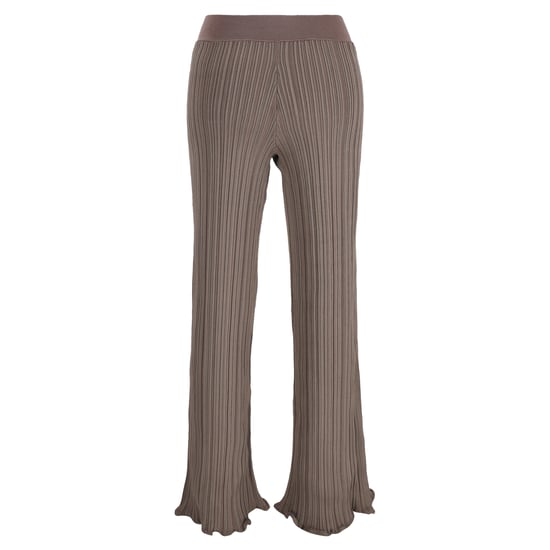 Acne Studios geribbelde gebreide broek met rechte pijpen in bruine viscose - Image 3
