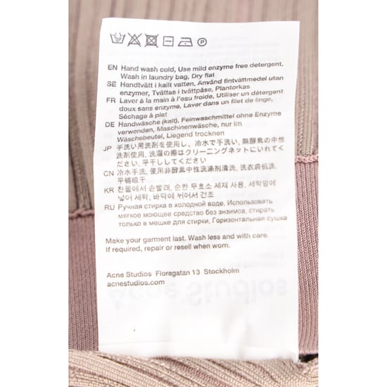 Acne Studios geribbelde gebreide broek met rechte pijpen in bruine viscose - Image 6