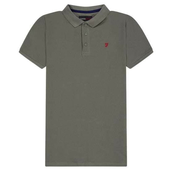 Farah Bugsworth-poloshirt met korte mouwen en borduursel voor jongens (Groen) - Image 1