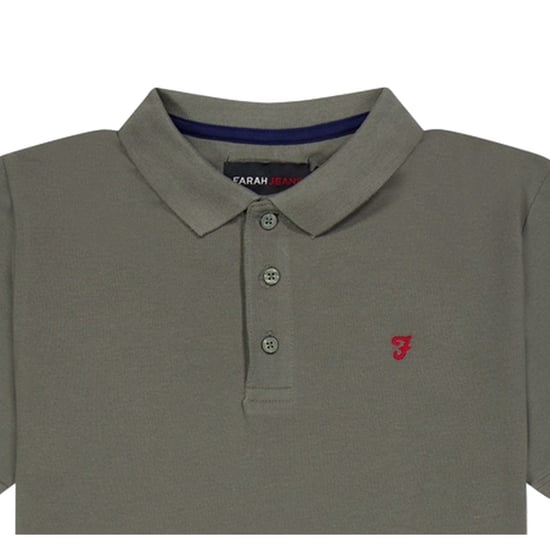 Farah Bugsworth-poloshirt met korte mouwen en borduursel voor jongens (Groen) - Image 3