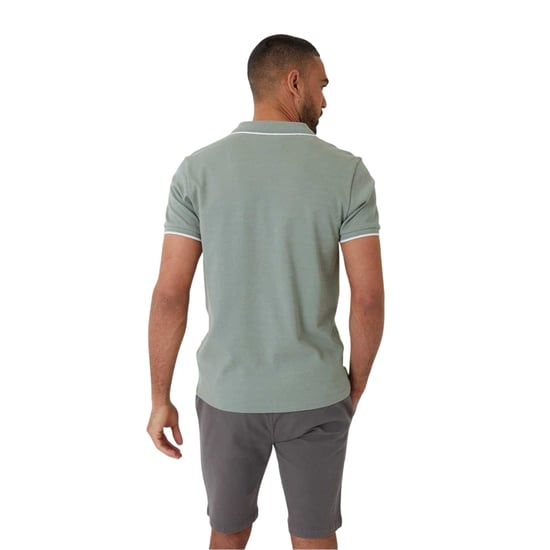 Threadbare Polo met kraag voor heren (Salie) - Image 3