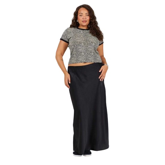 Brave Soul Dames/Dames Luipaardprint Cropped Plus T-shirt (Luipaard/Zwart) - Image 1
