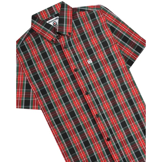 Lambretta Geruit unisex overhemd voor volwassenen (Zwart, Rood, Groen) - Image 4