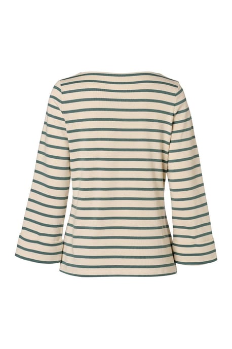 Caroline Tensen Chester Streep Top Ecru / Groen - Image 5