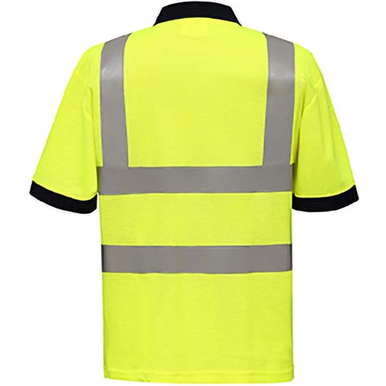 Yoko Hi-Vis Poloshirt met korte mouwen / Heren Workwear (Hi-Vis Geel) - Image 4