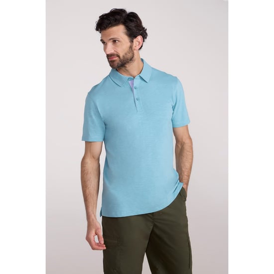 Mountain Warehouse Heren Hasst II Biologisch Poloshirt (Turquoise) - Image 1