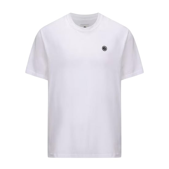 Pretty Green Heren-T-shirt met logo op de borst en ronde hals (Wit) - Image 1