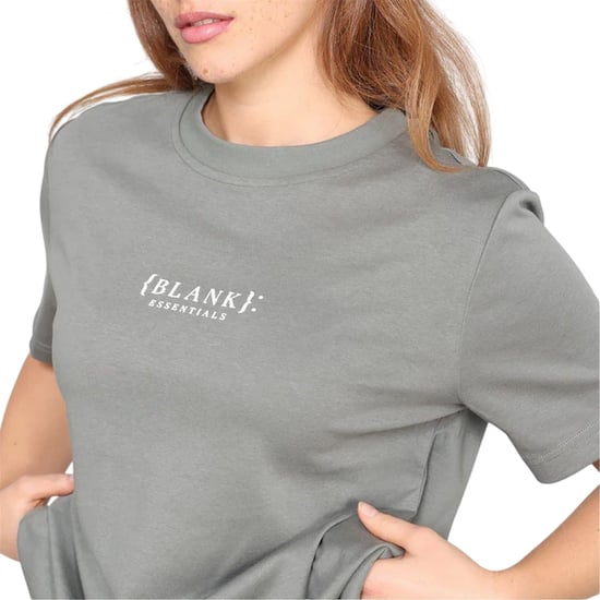 Blank Essentials Dames-T-shirt met logo uit de Essentials-collectie in boyfriend-stijl (Salie) - Image 4