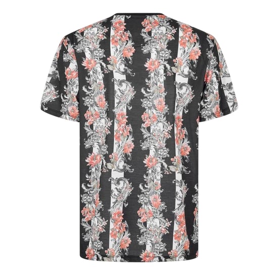 Criminal Damage Heren-T-shirt met bloemmotief in krijtachtige strepen (Zwart) - Image 2
