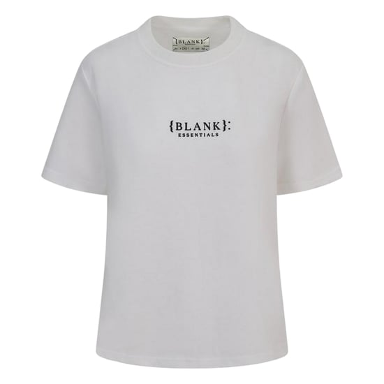 Blank Essentials Dames-T-shirt met logo uit de Essentials-collectie in boyfriend-stijl (Gebroken wit) - Image 1