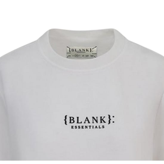 Blank Essentials Dames-T-shirt met logo uit de Essentials-collectie in boyfriend-stijl (Gebroken wit) - Image 4