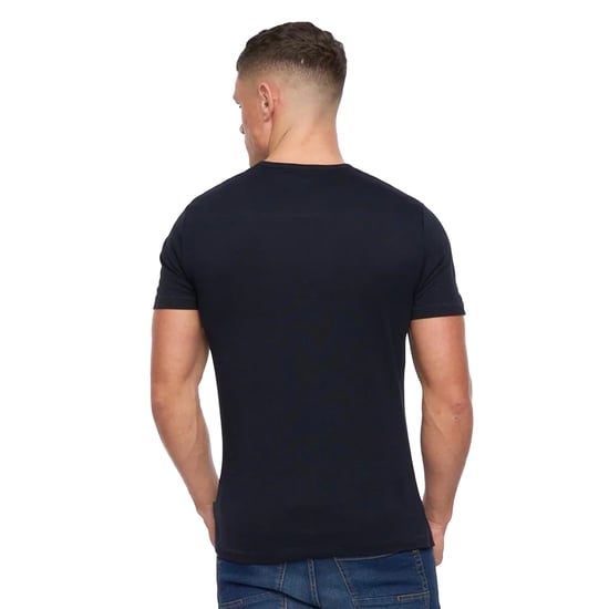 French Connection Heren Dubbel Logo T-Shirt (Marine/Wit) - Image 3