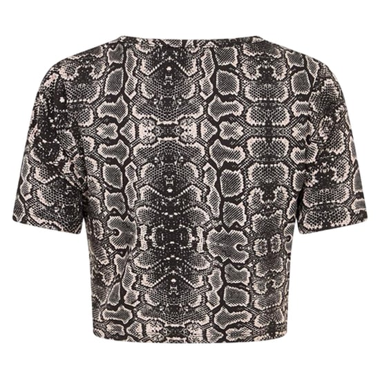 Brave Soul Crop-T-shirt met slangenprint voor dames (Zwart, Wit) - Image 2