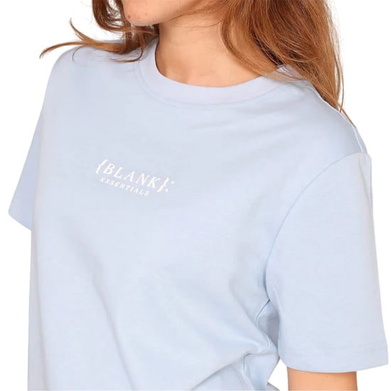 Blank Essentials Dames-T-shirt met logo uit de Essentials-collectie in boyfriend-stijl (Mineraalblauw) - Image 1