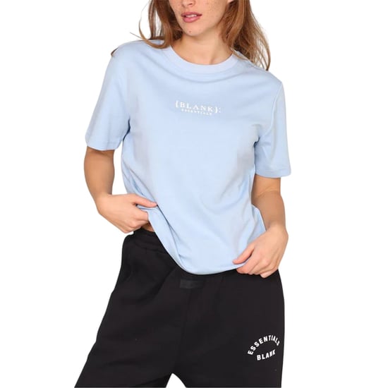 Blank Essentials Dames-T-shirt met logo uit de Essentials-collectie in boyfriend-stijl (Mineraalblauw) - Image 4
