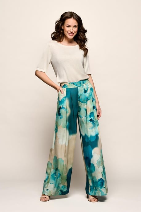 Corby Print Broek Blauw - Image 1