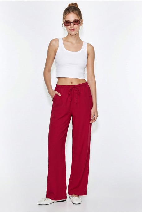 Dames wijde crepe broek - Image 3
