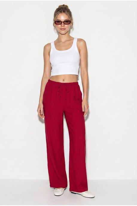 Dames wijde crepe broek - Image 4
