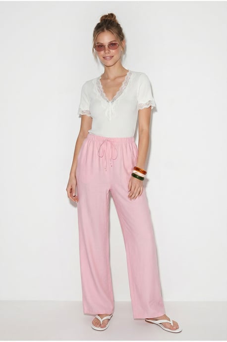 Dames Wijde Pijp Crêpe Broek - Image 3