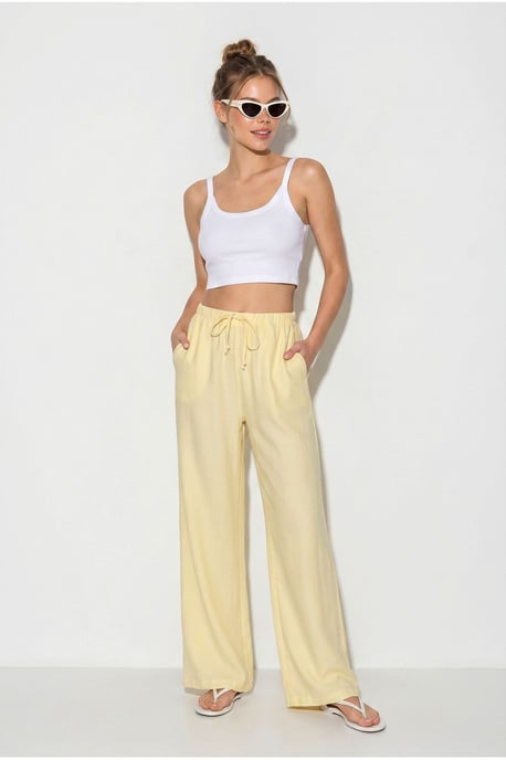 Dames Wijde Pijp Crêpe Broek - Image 1