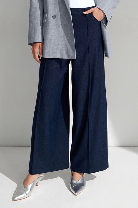 Hoge Taille Wijde Pantalon met Plissé - Image 3