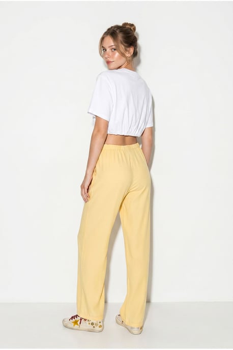 Brede Katoenen Broek Met Touwsluiting Taille - Image 5