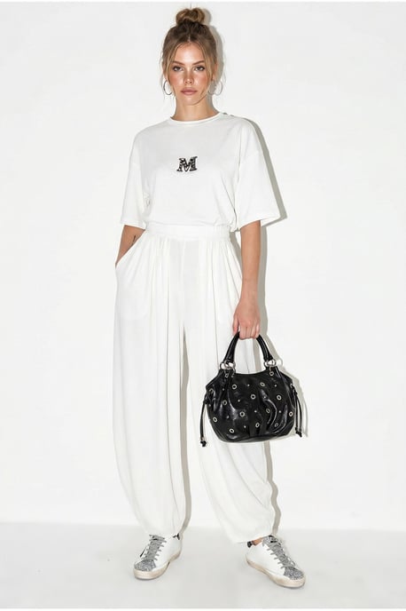 Oversized Crewneck T-shirt en Wijde Broek Set - Image 4