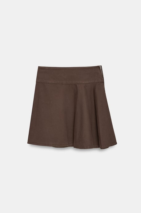 Hoge Taille Katoenen Poplin A-Lijn Minirok - Image 5