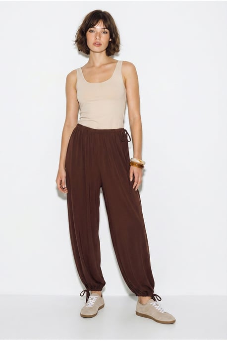 Dames Enkel-lange Salwar Broeken Met Knoop Taille - Image 3