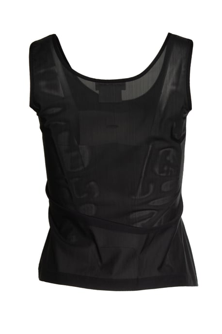 Mugler, doorschijnende top in zwart - Image 2