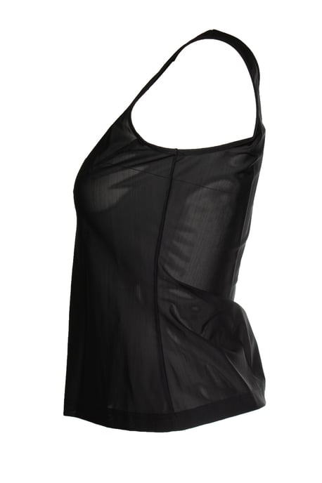 Mugler, doorschijnende top in zwart - Image 3