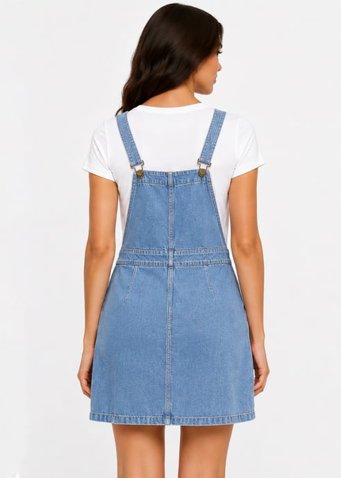 Lichte denim tuinbroek-jurk - Image 2