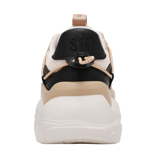 Steve Madden Dames Spectator Veterschoenen Chunky Platform Trainers (Zwart Zilver) - Image 2