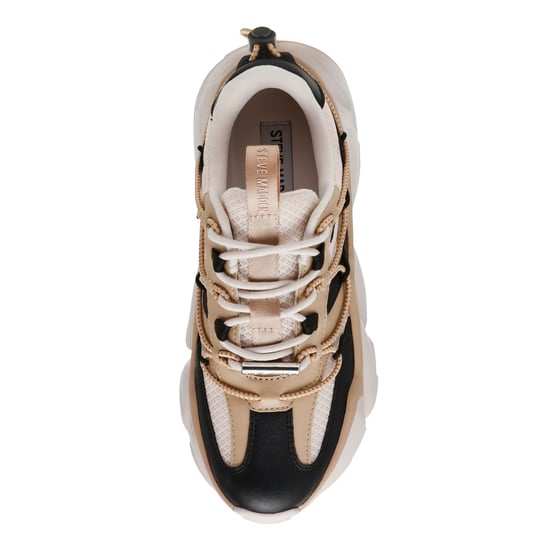 Steve Madden Dames Spectator Veterschoenen Chunky Platform Trainers (Zwart Zilver) - Image 3