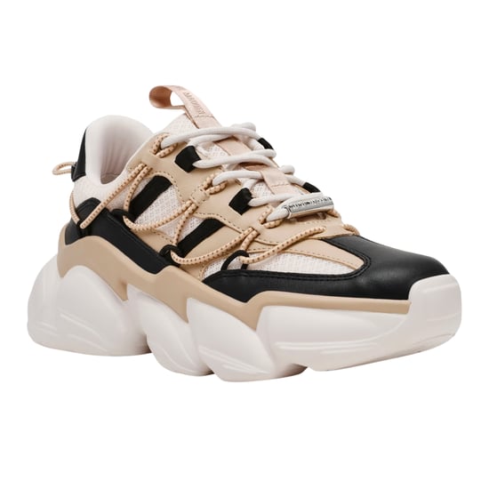 Steve Madden Dames Spectator Veterschoenen Chunky Platform Trainers (Zwart Zilver) - Image 5