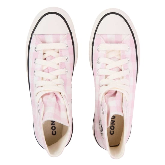 Converse Chuck Classic-sneakers met ginghamruit voor dames, hoog model (Roze) - Image 3