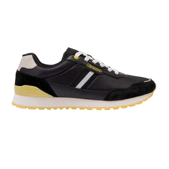 Kappa Lage suède sneakers voor heren met Draydon-logo (ZWART/GEEL) - Image 1