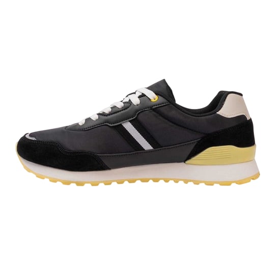 Kappa Lage suède sneakers voor heren met Draydon-logo (ZWART/GEEL) - Image 2