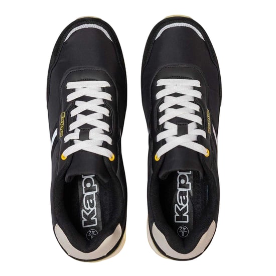 Kappa Lage suède sneakers voor heren met Draydon-logo (ZWART/GEEL) - Image 3