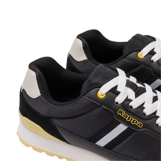 Kappa Lage suède sneakers voor heren met Draydon-logo (ZWART/GEEL) - Image 4