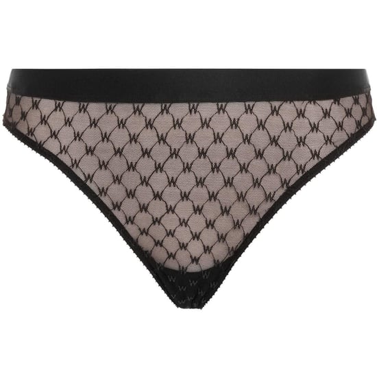 Wolford Bikinibroekjes met monogram en kant voor dames (Zwart) - Image 1