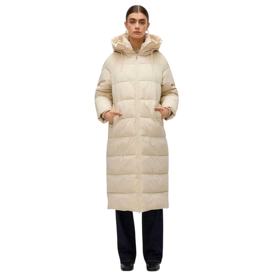 Vero Moda Elanor Laurie gewatteerde lange jas voor dames (Havermout) - Image 1