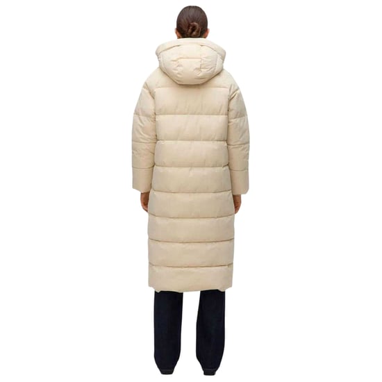 Vero Moda Elanor Laurie gewatteerde lange jas voor dames (Havermout) - Image 3